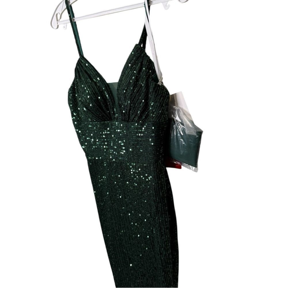 Dancing Queen Emerald Green Sequin Mini Dress XS - Picture 2 of 6